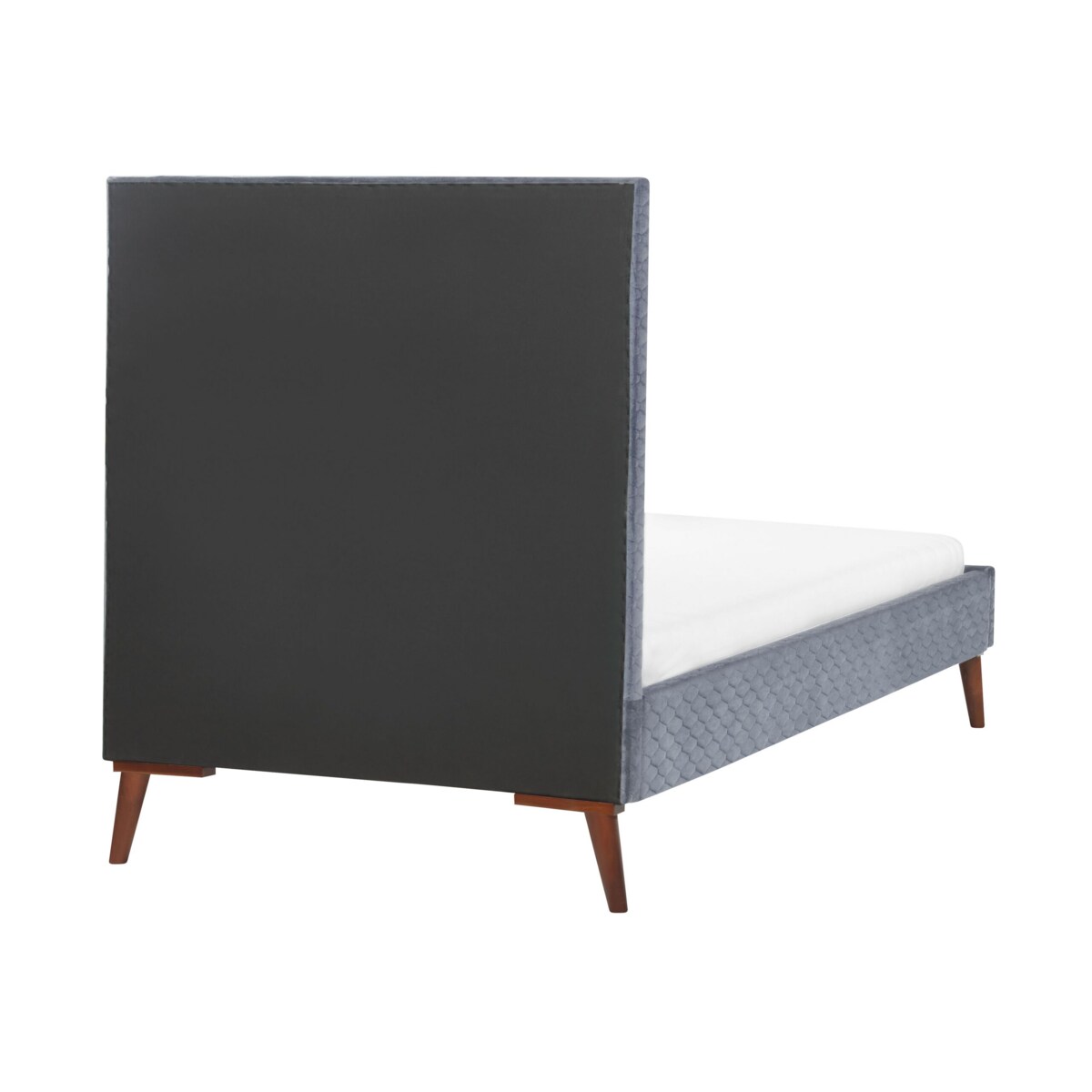 Łóżko welurowe 90 x 200 cm szare BAYONNE