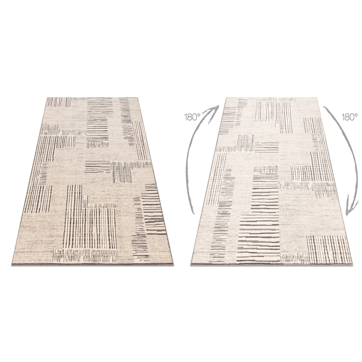 Dywan wełniany ANGEL 1222 / 52023 Linie beż 160x230 cm