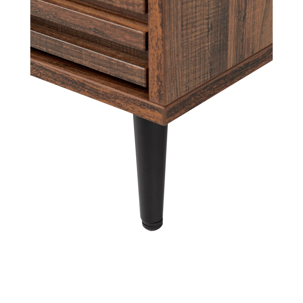 Szafka nocna 2 szuflady MDF Ciemne drewno KEITH