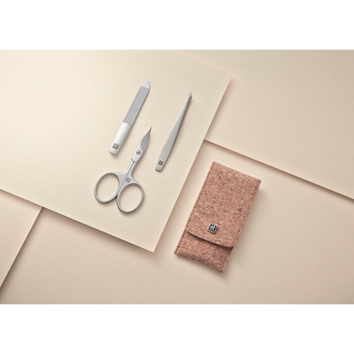 Zestaw do manicure Zwilling Twinox – korkowe etui, 3 elementy