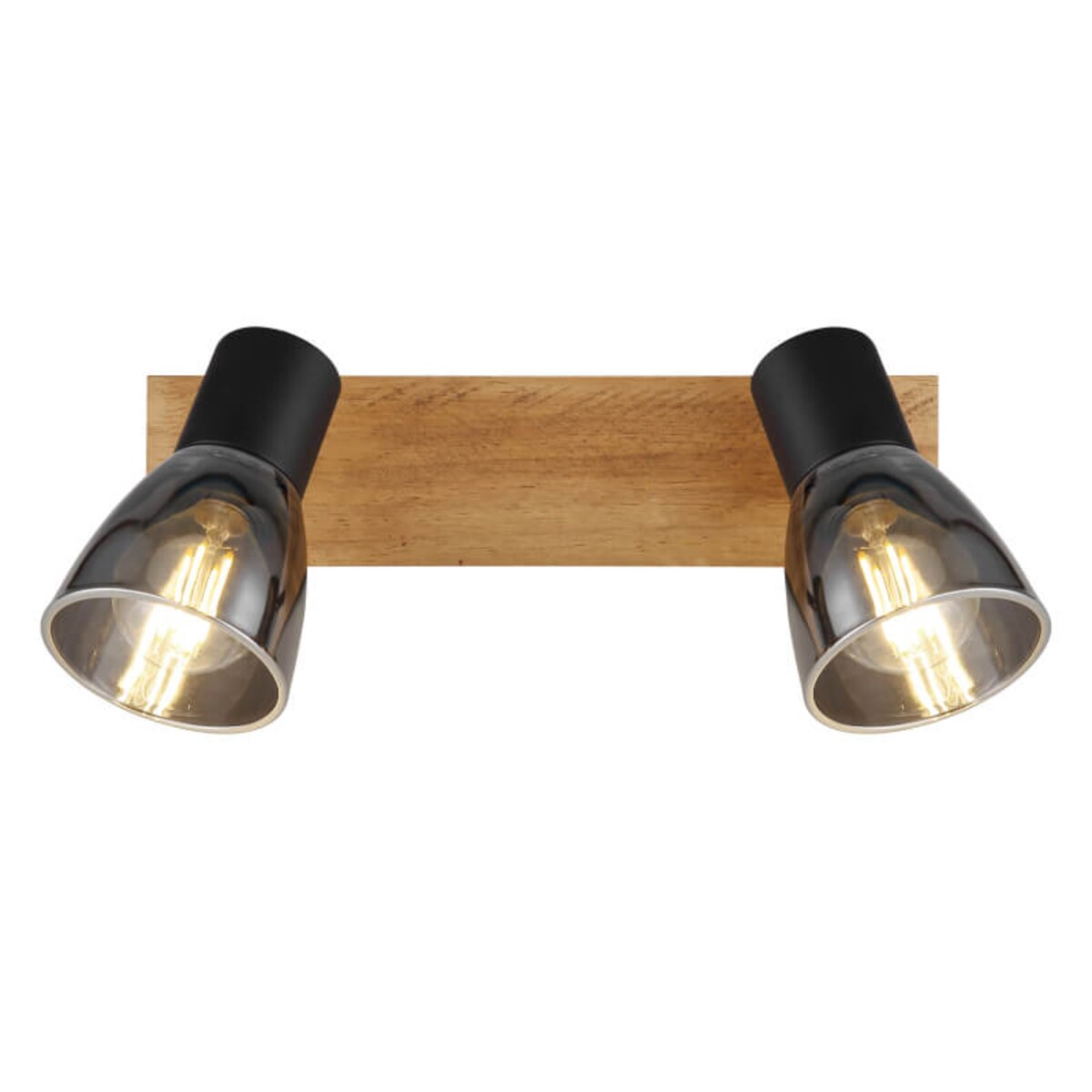 Lampa sufitowa Claude 54307-2W z regulacją drewno przydymiona