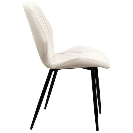 Krzesło tapicerowane do salonu jadalni pikowane welurowe beżowe