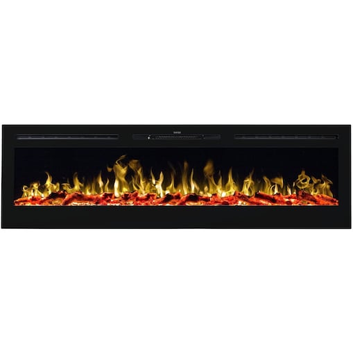 Kominek elektryczny AFLAMO Majestic 26 - ścienny i do zabudowy - 66x42x12 cm - kominek LED z funkcją grzania 750/1500 W