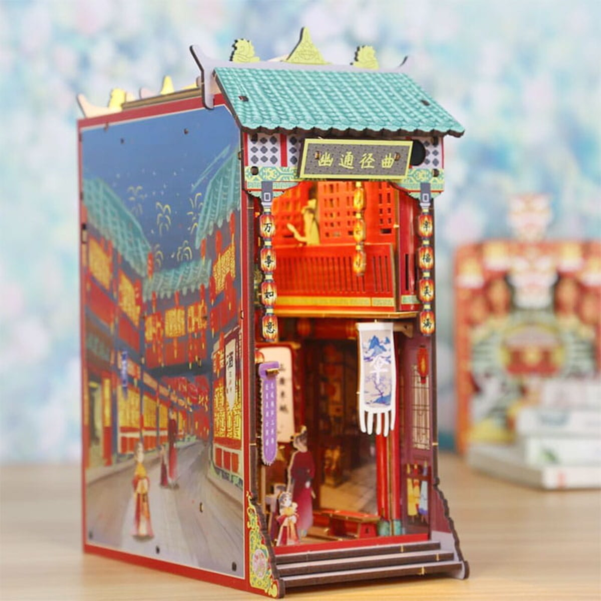 Miniaturowy domek Book Nook - Brama niebiańskiego spokoju