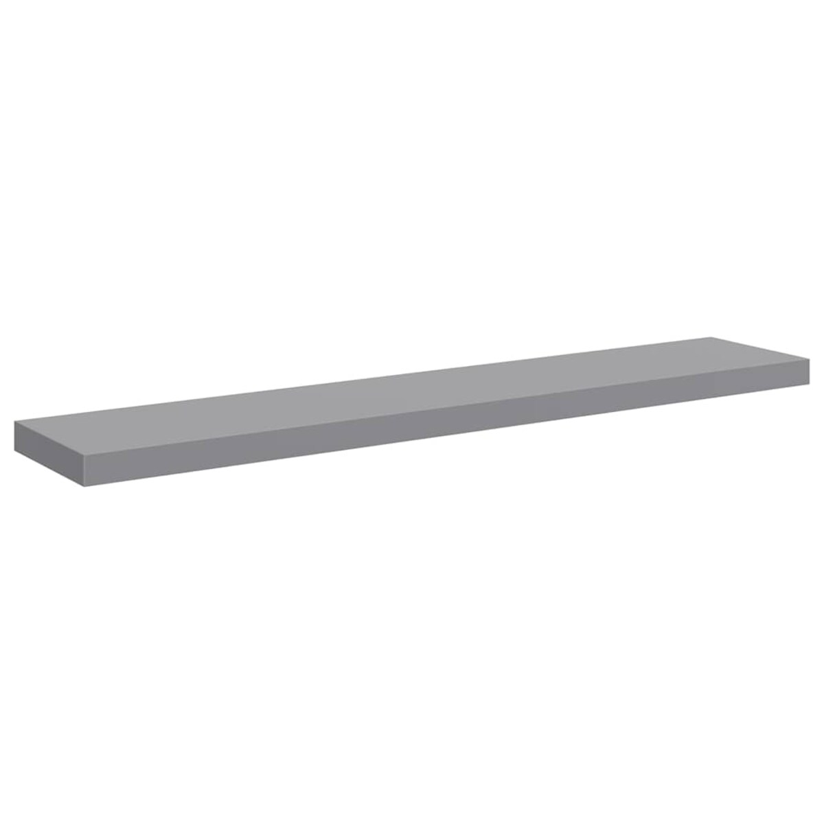 vidaXL Półki ścienne, 4 szt., szare, 120x23,5x3,8 cm, MDF