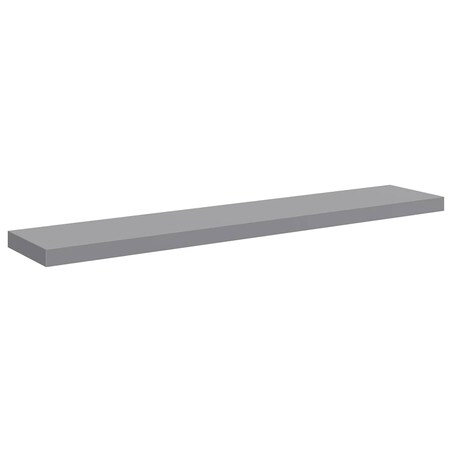vidaXL Półki ścienne, 4 szt., szare, 120x23,5x3,8 cm, MDF