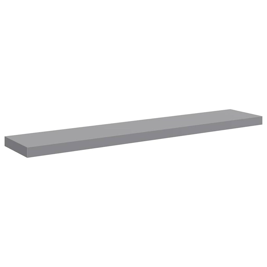 vidaXL Półki ścienne, 4 szt., szare, 120x23,5x3,8 cm, MDF