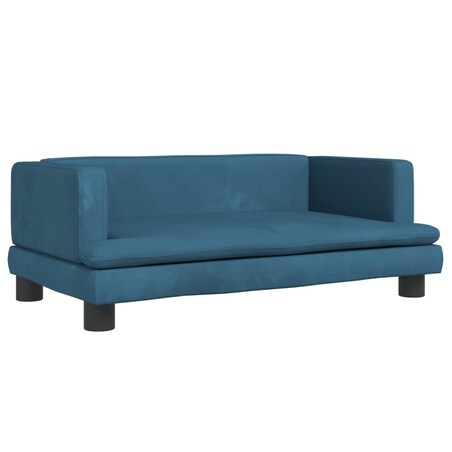 vidaXL Sofa dla dzieci, niebieska, 80x45x30 cm, aksamit