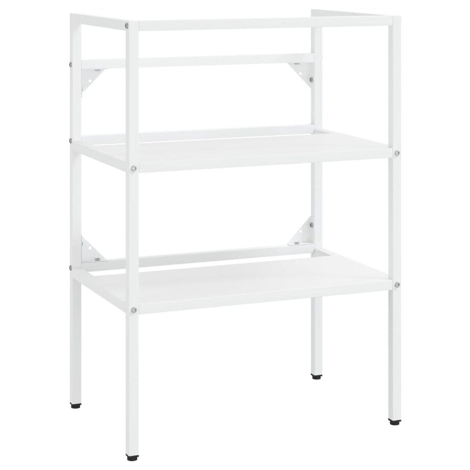 vidaXL Stelaż pod umywalkę, biały, 59x38x83 cm, żelazny