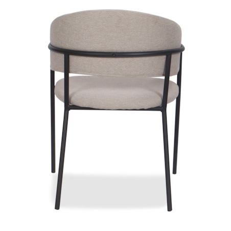 Krzesło tapicerowane glamour szenilowe OVO beżowe