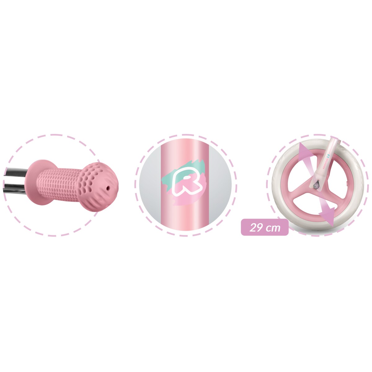 Rowerek biegowy dla dzieci rower dziecięcy lekki Fun Adventure Ricokids różowy