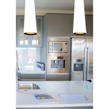 Zwis kuchenny nad stół SLIM P0001 Maxlight stożek metalowy biały