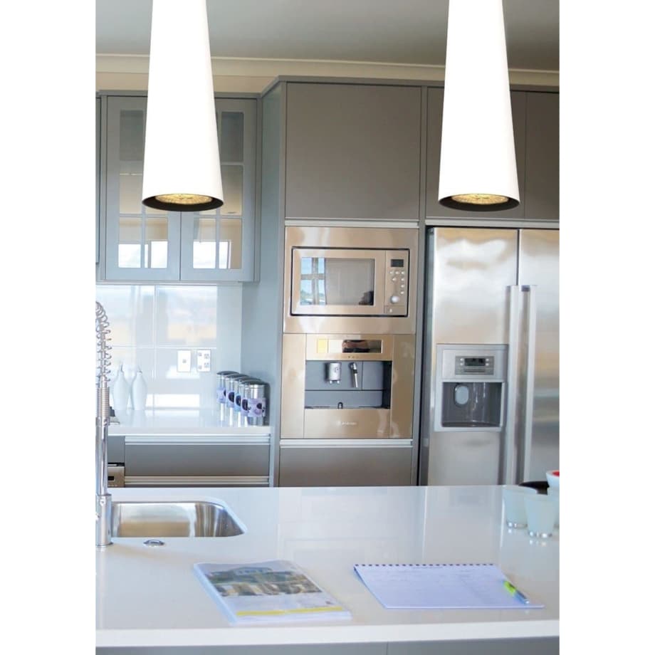 Zwis kuchenny nad stół SLIM P0001 Maxlight stożek metalowy biały