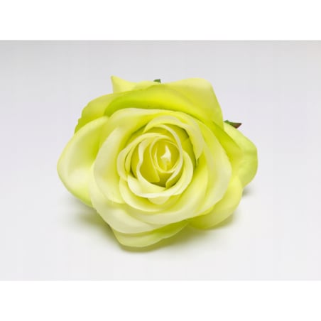 RÓŻA SZTUCZNA główka kwiatowa wyrobowa do STROIKA bukietu dekoracji ZIELONA