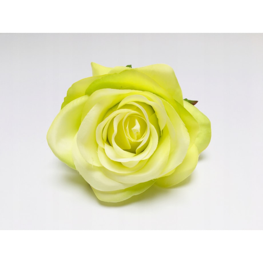 RÓŻA SZTUCZNA główka kwiatowa wyrobowa do STROIKA bukietu dekoracji ZIELONA