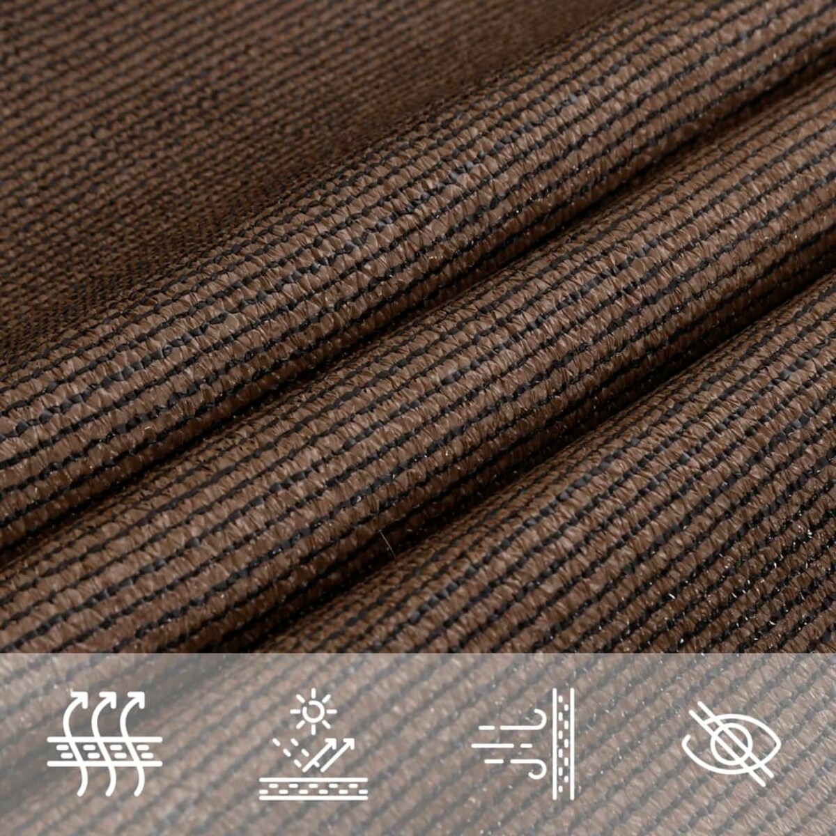 vidaXL Żagiel przeciwsłoneczny, 160 g/m², brązowy, 4x5x6,8 m, HDPE