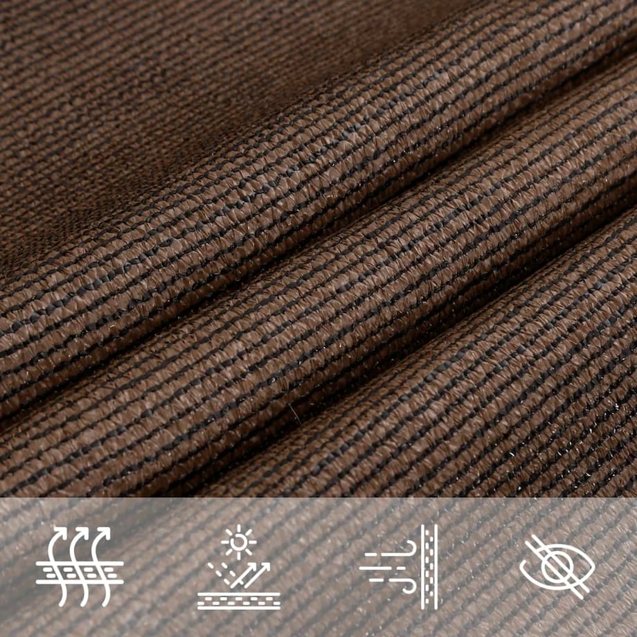 vidaXL Żagiel przeciwsłoneczny, 160 g/m², brązowy, 4x5x6,8 m, HDPE