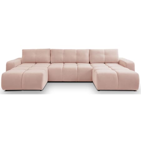 Nowoczesny Narożnik U SOHI z funkcją spania, Curio 60 - Jasny róż