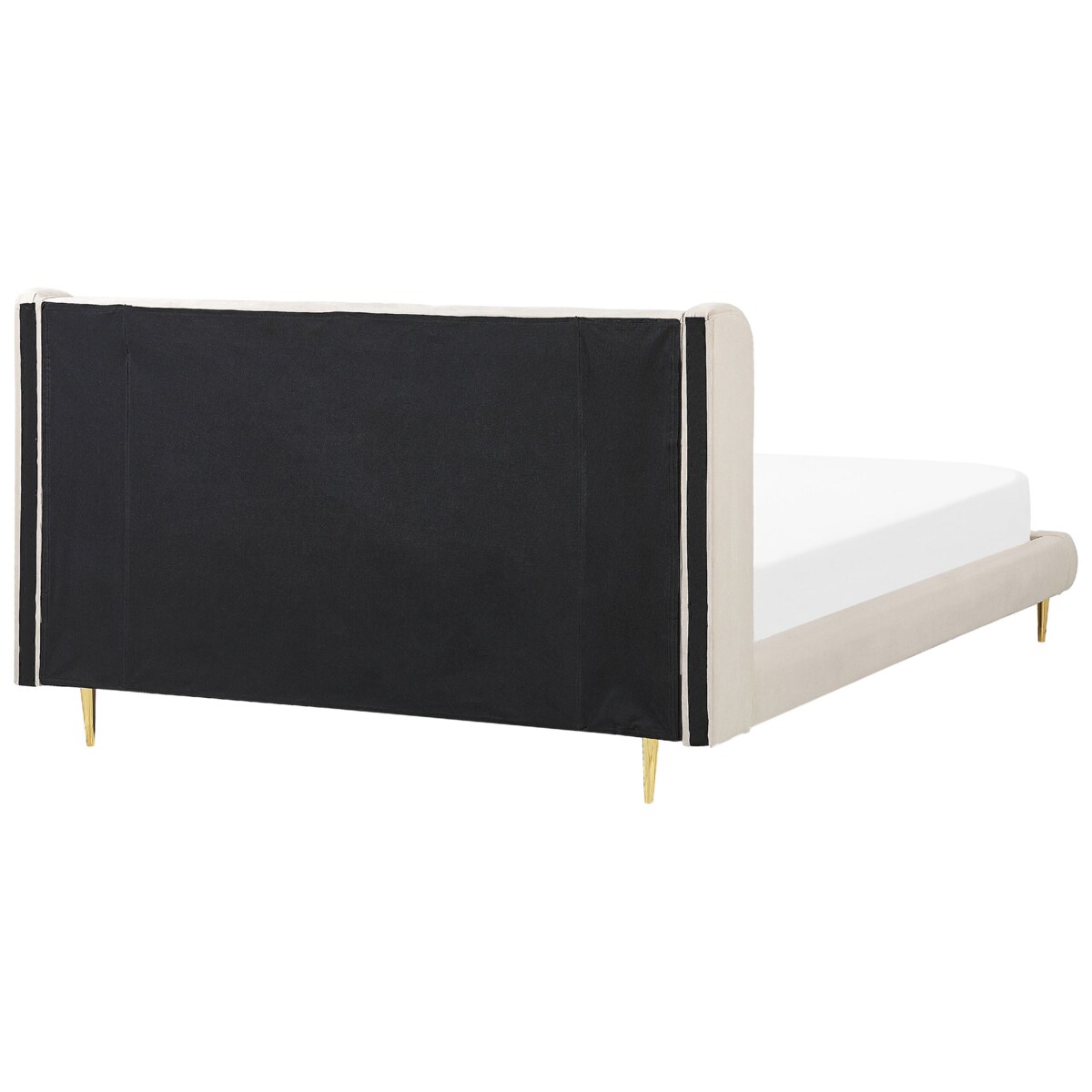 Łóżko Welur FORBACH 180 x 200 cm Beżowy