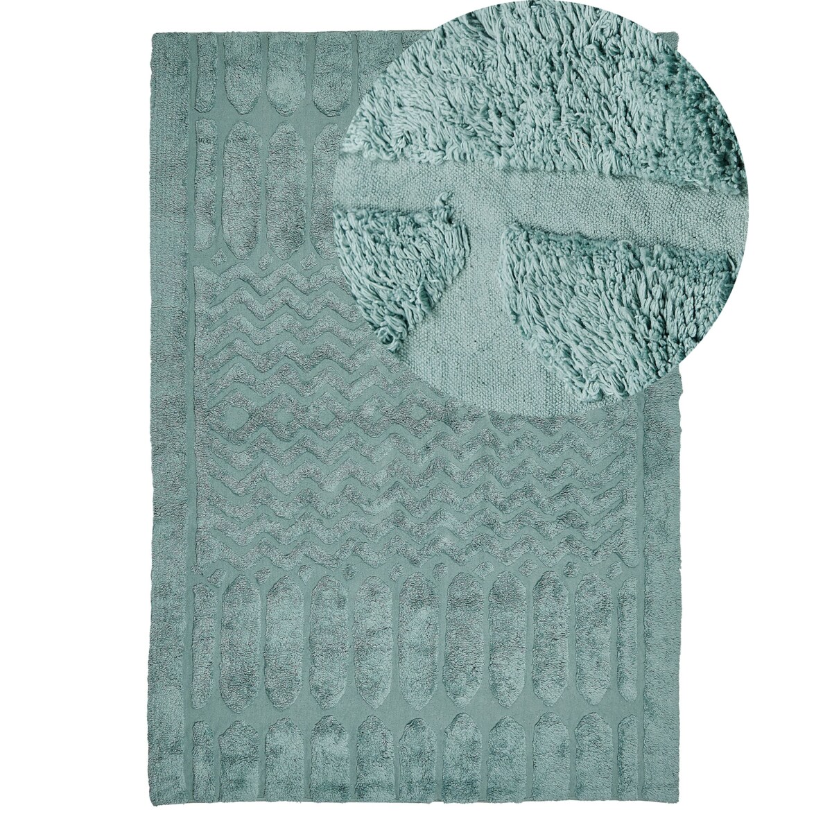 Dywan bawełniany 140 x 200 cm miętowy SIRNAK