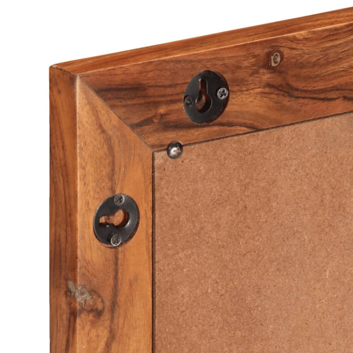 vidaXL Lustro łazienkowe, 50x70 cm, lite drewno akacjowe i szkło