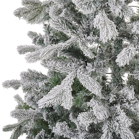 Ośnieżona sztuczna choinka świąteczna LED TATLOW 210 cm Zielony
