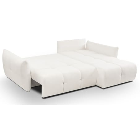 Narożnik z funkcją spania do salonu BOSE, prawostronny, śmietankowy