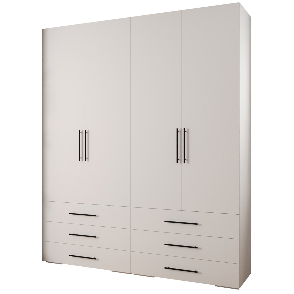 Garderoba wysoka do przedpokoju INOVA 3 Z16 biały+czarny