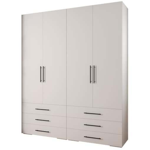 Garderoba wysoka do przedpokoju INOVA 3 Z16 biały+czarny