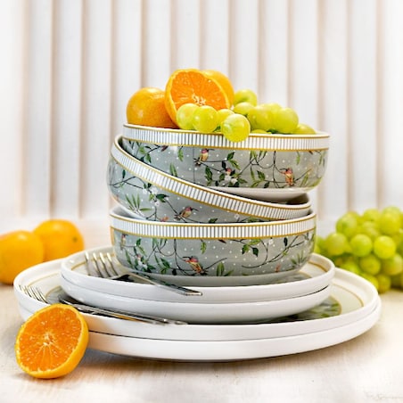 VILLA ITALIA Talerz głęboki porcelanowy 15,5 cm NORIKO GREEN