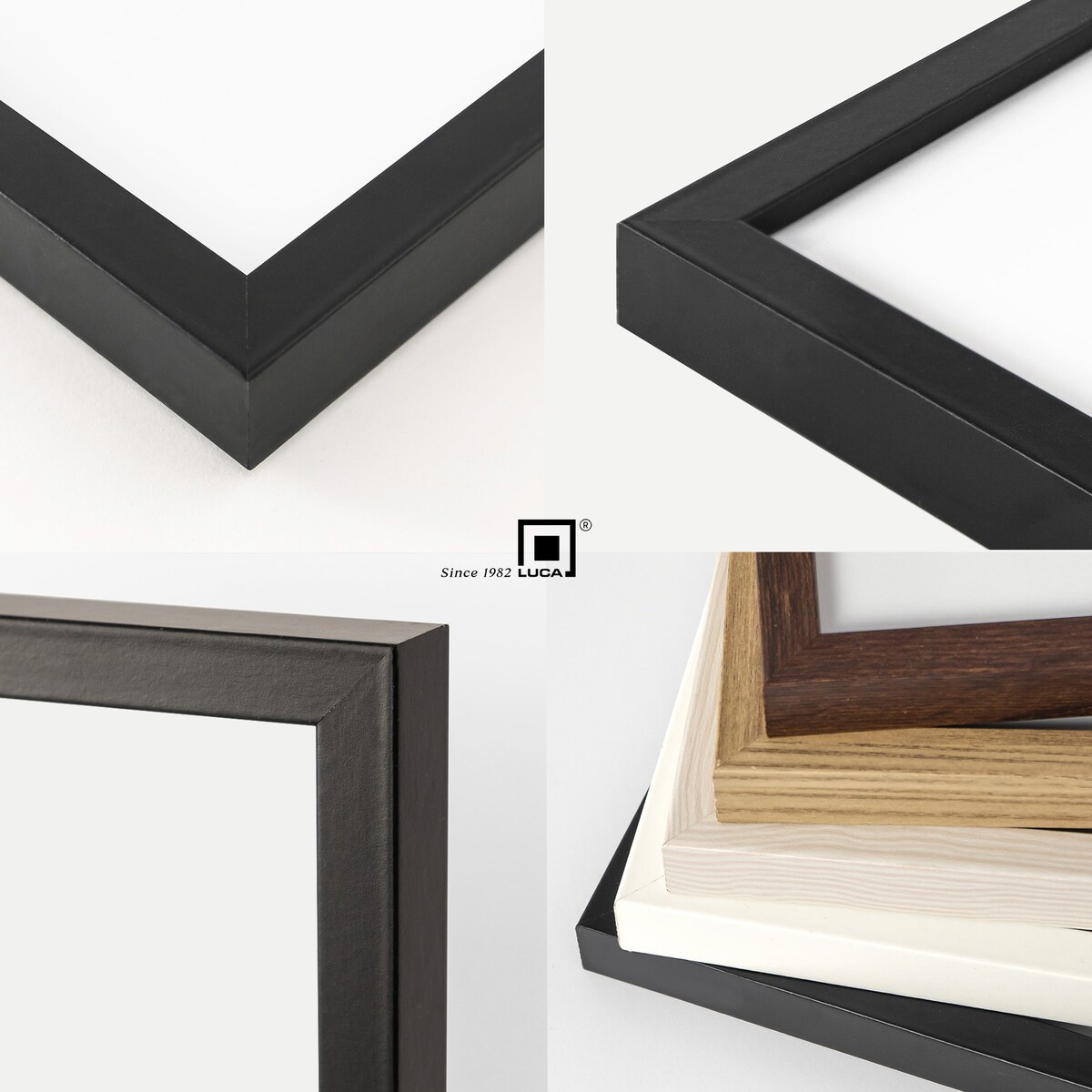 Czarna ramka na zdjęcia 20x30 cm rama MDF z plexi klasyczna ramka zawieszka stopka