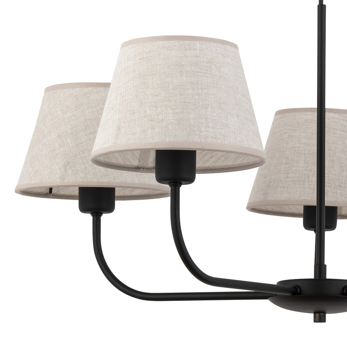 Abażurowy żyrandol Chicago 3989 TK Lighting wielopunktowy lniany
