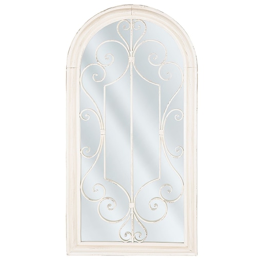 Lustro ścienne CAMPEL 49 cm 97 cm Metal Złamana biel