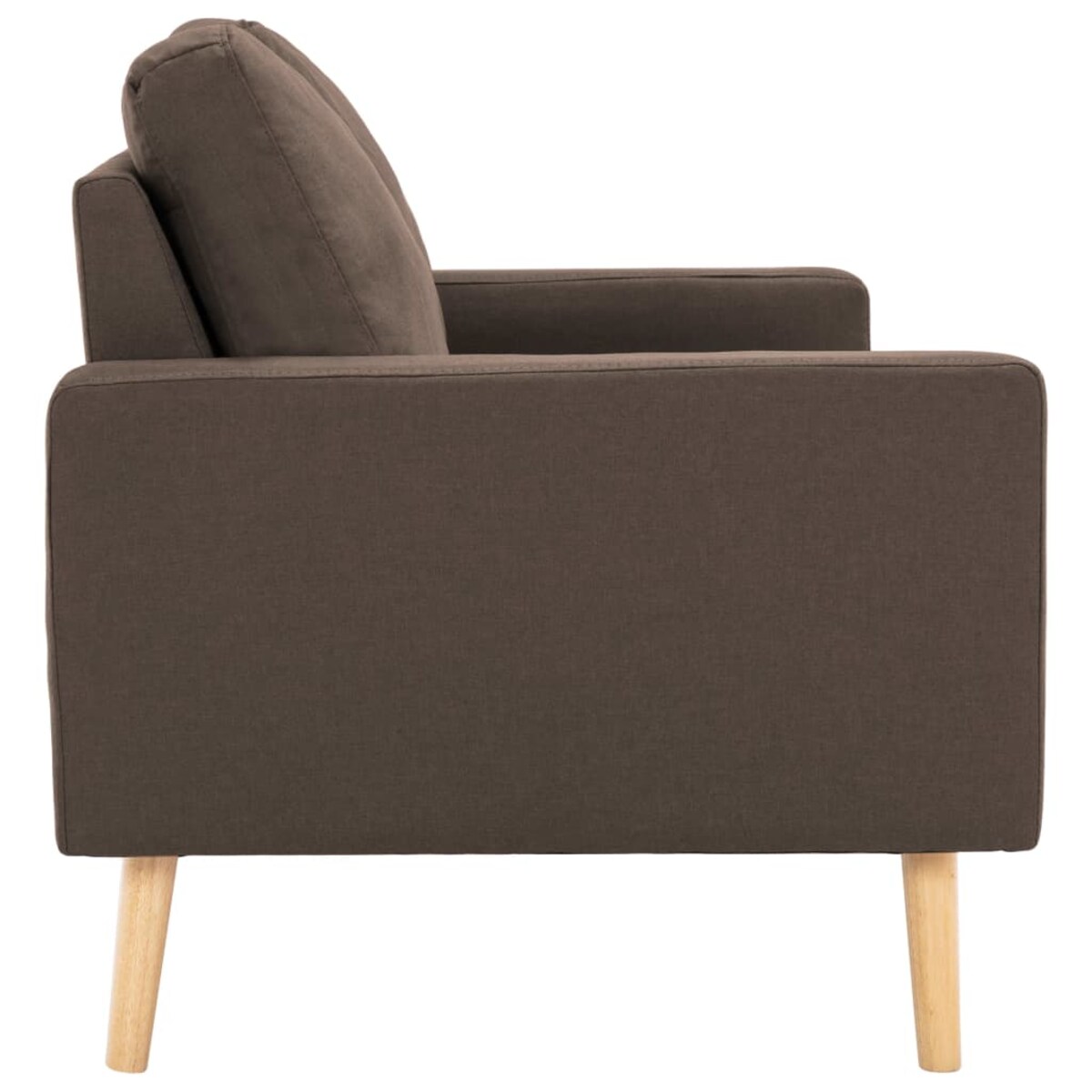 vidaXL 2-osobowa sofa, brązowa, tapicerowana tkaniną