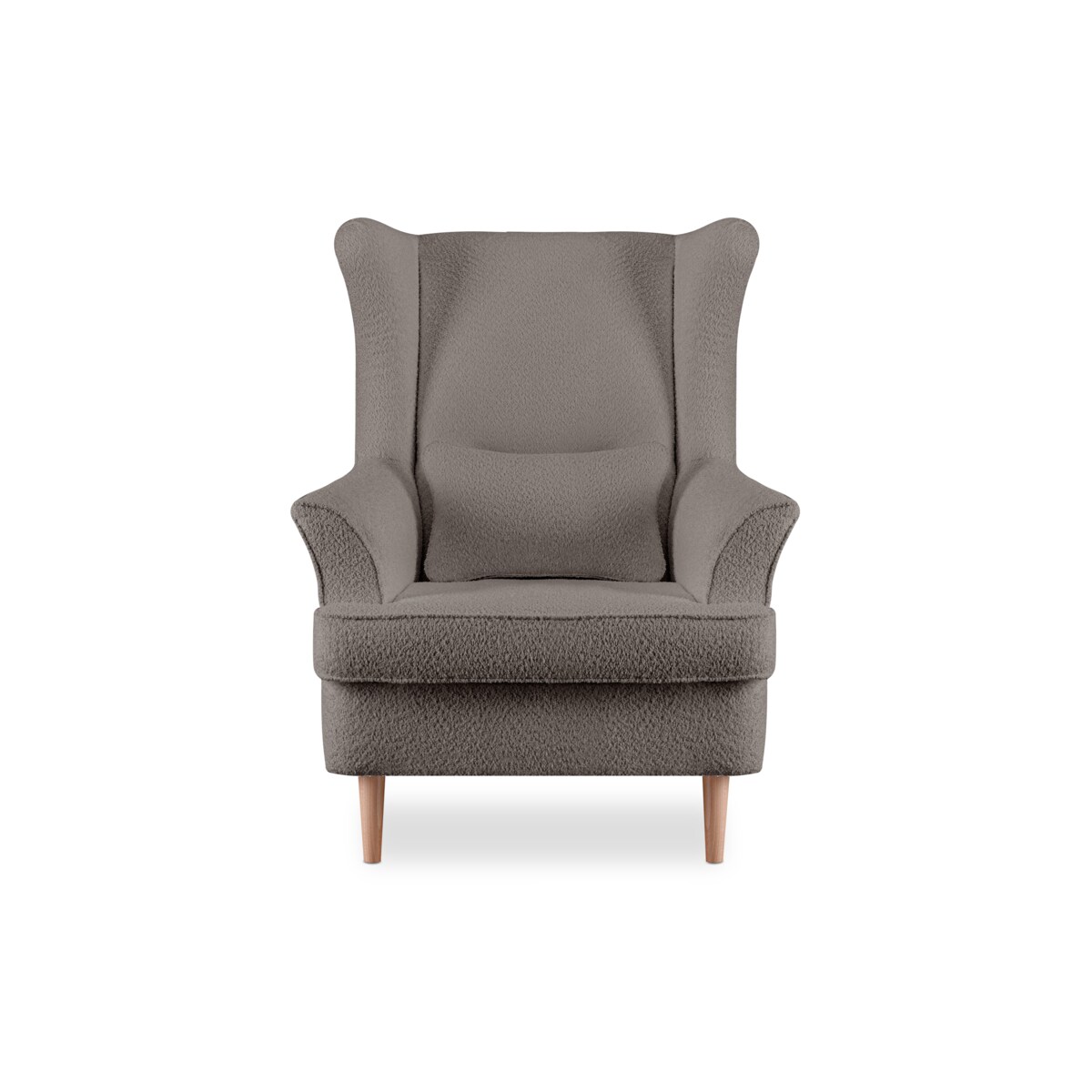 KONSIMO STRALIS Fotel + puf, kolor Beżowy