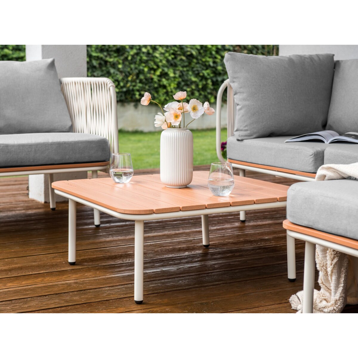 Stół ogrodowy Plastik Jasne drewno SENISE