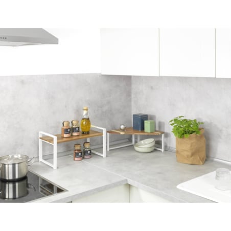 Półka kuchenna na blat LOUISA, drewno akacji