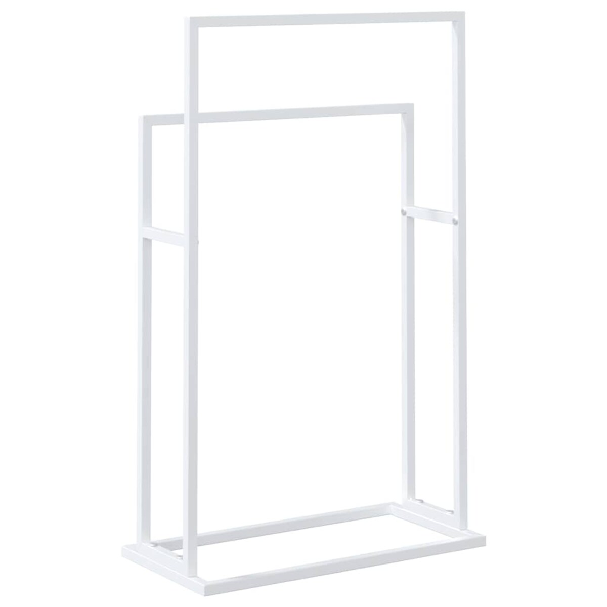 vidaXL Wolnostojący wieszak na ręczniki, biały, 48x24x78,5 cm, żelazny