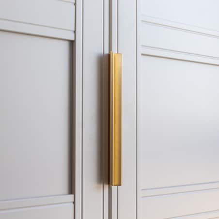 Uchwyt meblowy 160 mm mat krawędziowy złoty loft do mebli szafek i suflad