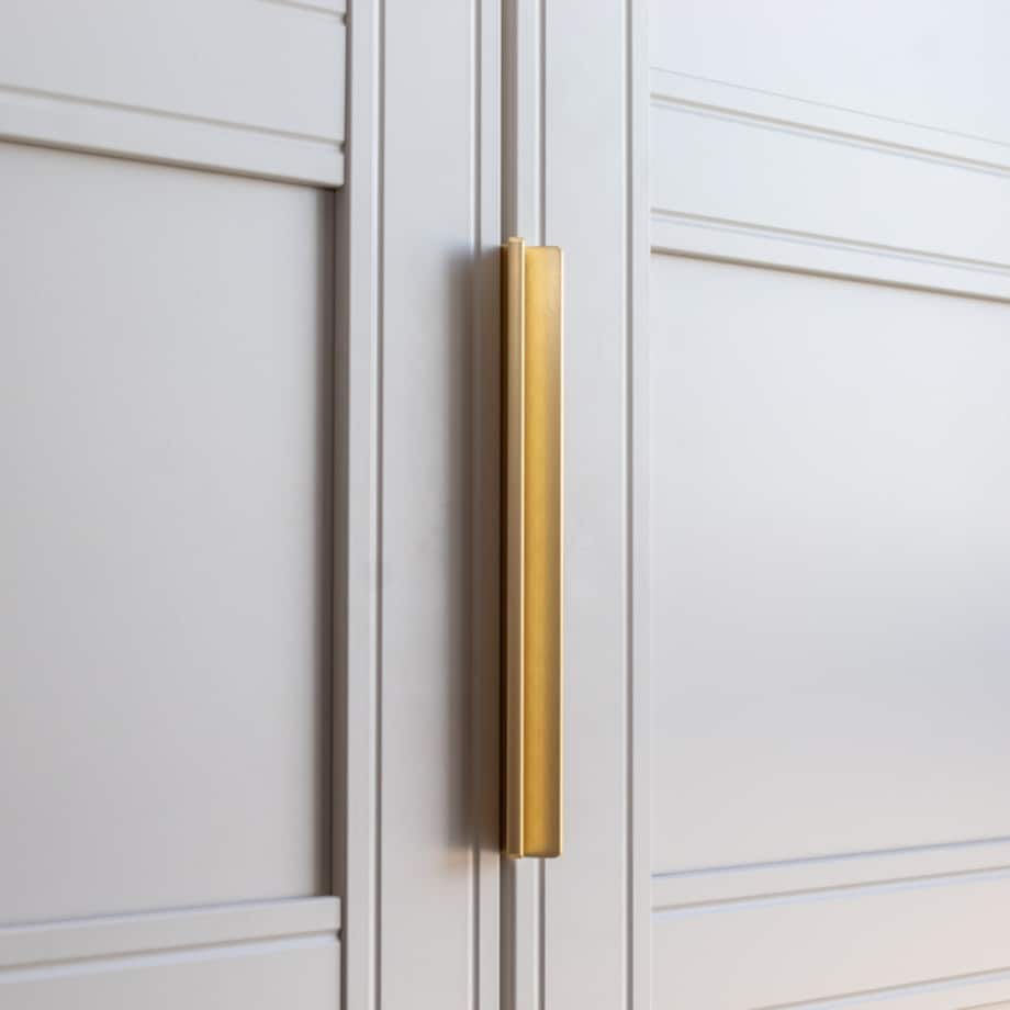Uchwyt meblowy 160 mm mat krawędziowy złoty loft do mebli szafek i suflad