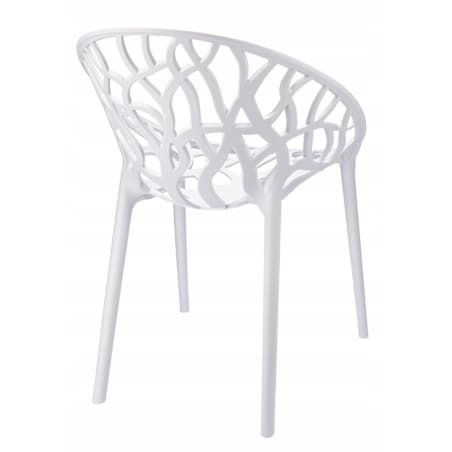 Krzesło eleganckie plastikowe ALBERO białe