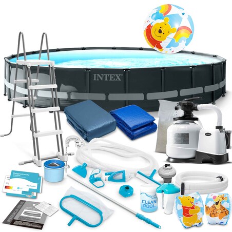 Basen ogrodowy stelażowy 610x122 cm Intex 26334 zestaw 21w1