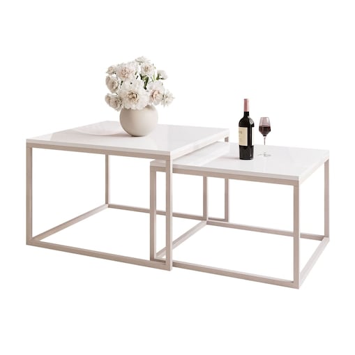 Stolik YOSHI 2w1 kaszmir biały połysk