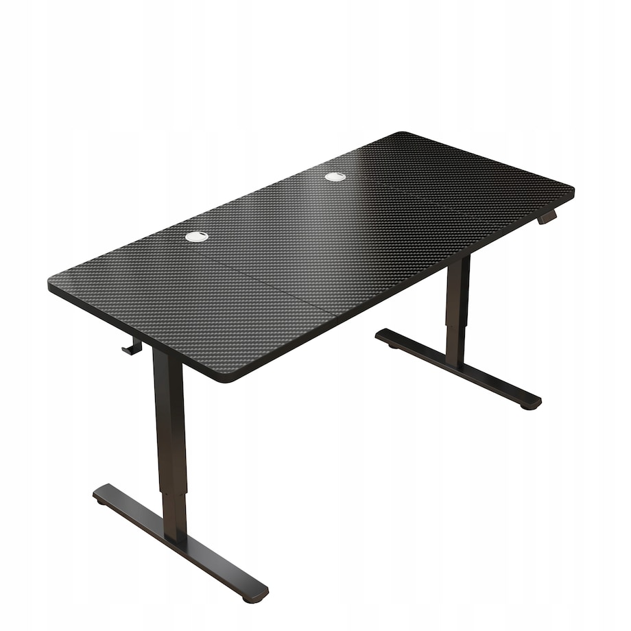 Biurko Elektryczne Podnoszone Czarne 120 cm Regulowane Wysokości 72-118 cm