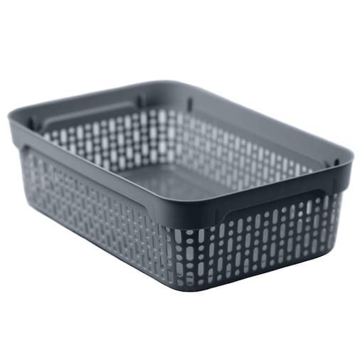 Koszyk Ażurowy Koszyczek XS Plastikowy Na Kosmetyki Do Łazienki Pudełko Pojemnik Do Szuflady Szary