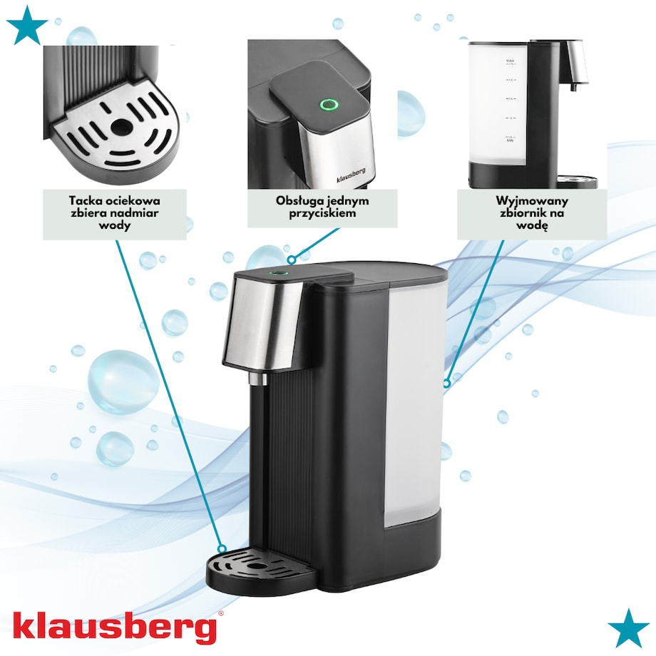Dozownik dystrybutor podgrzewacz do gorącej wody 2.5L KLAUSBERG