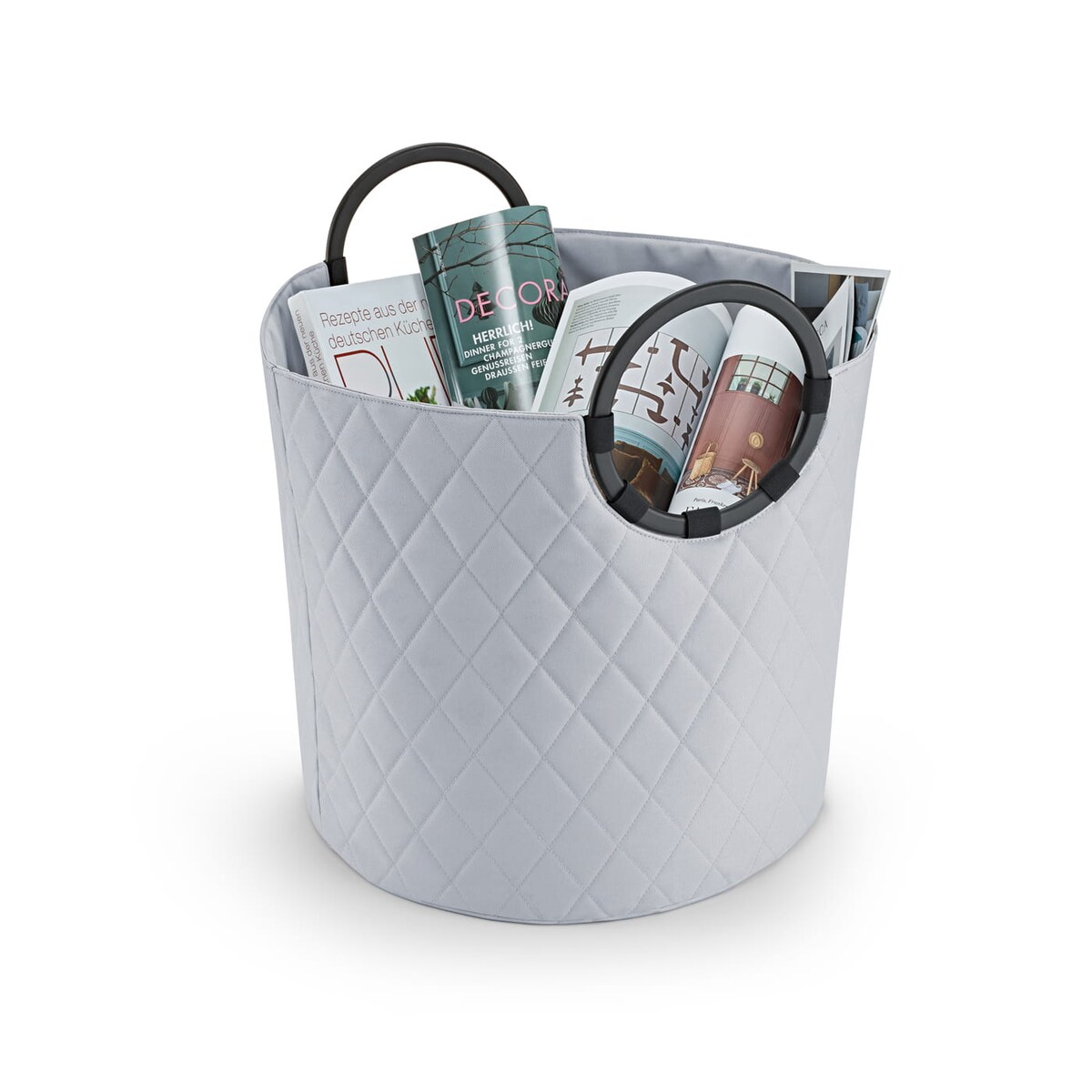 Kosz LOOPHOME S FRAME, rhombus light grey