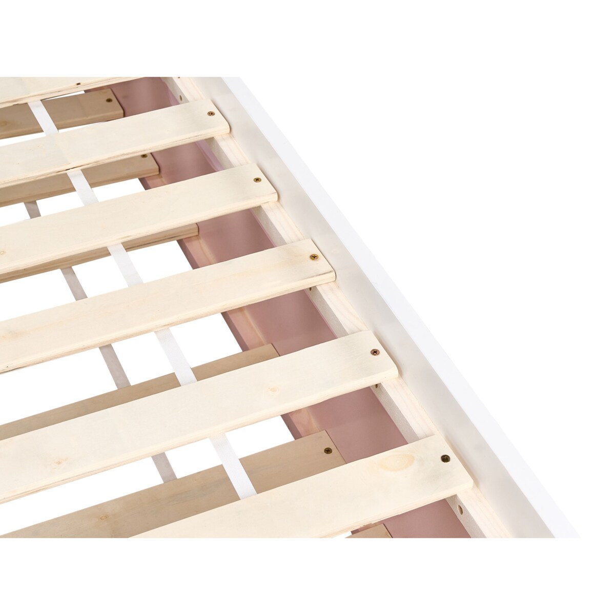 Łóżko wysuwane Drewno sosnowe EDERN 90 x 200 cm Różowy