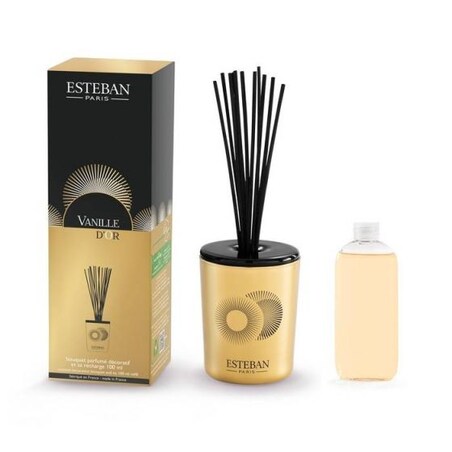 Dyfuzor zapachowy (100 ml) + ceramiczna przykrywka Vanille d'Or Esteban