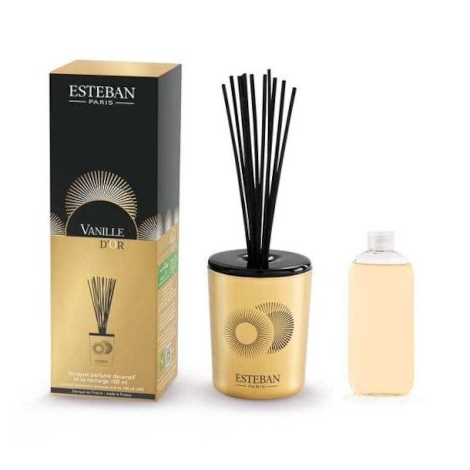 Dyfuzor zapachowy (100 ml) + ceramiczna przykrywka Vanille d'Or Esteban